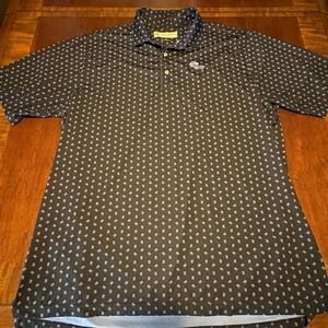 Donald Ross Black Oak Golf Club Polo Shirt Patterned Performance Golf XL